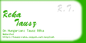 reka tausz business card