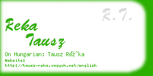 reka tausz business card